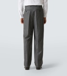 Saint Laurent Pinstripe wool and cashmere suit pants