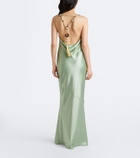 Retrofête Odalis beaded draped maxi dress