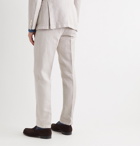 Boglioli - Slim-Fit Herringbone Cotton and Linen-Blend Suit Trousers - Gray