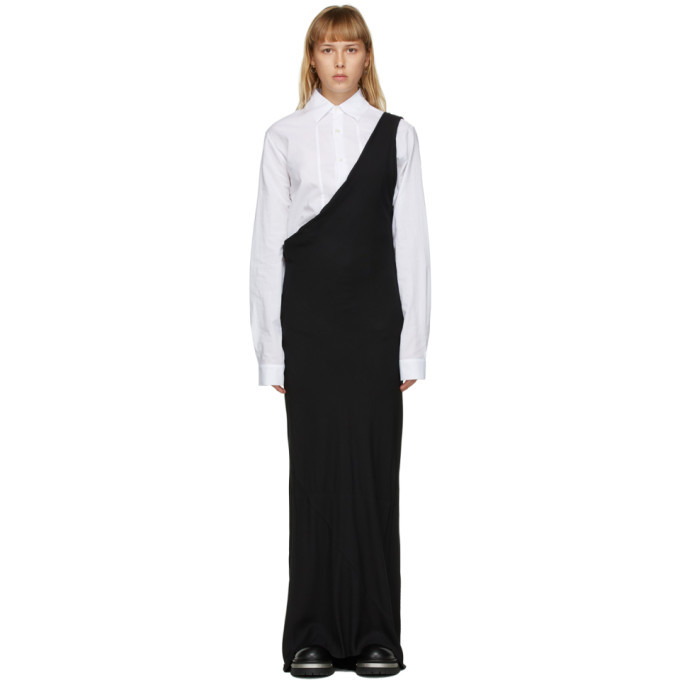 Ann Demeulemeester Black Viscose One-Shoulder Dress Ann