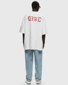 032c On Fire Oversized T Shirt White Shortsleeves