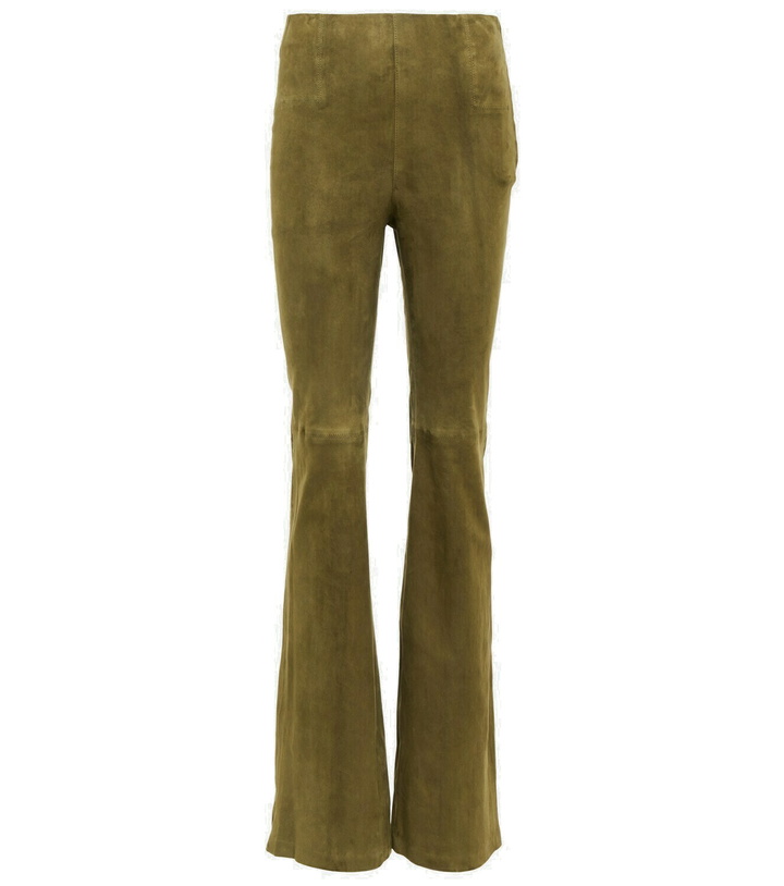 Photo: Dorothee Schumacher - High-rise flared suede pants
