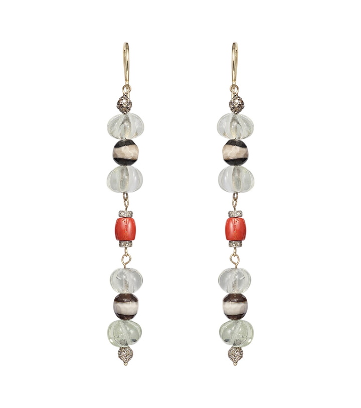 Photo: Ileana Makri 9kt gold (375/1000) and sterling silver (925) earrings with gemstones
