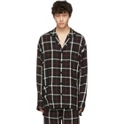 Balenciaga Black Check Pajama Shirt