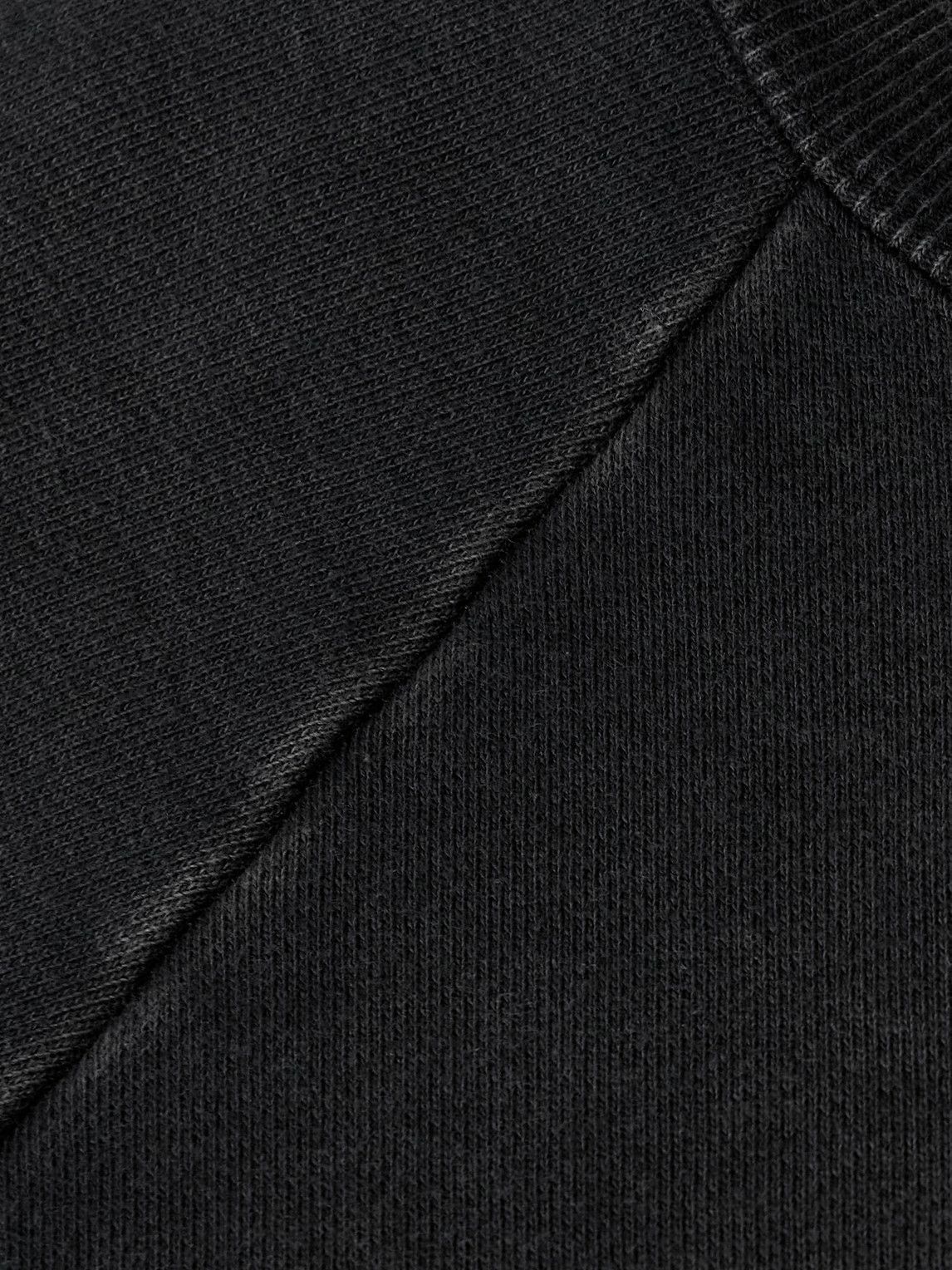 A.PRESSE - Vintage Cotton-Jersey Sweatshirt - Black