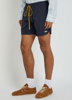 Rhude Classic Logo-embroidered Cotton Shorts Navy