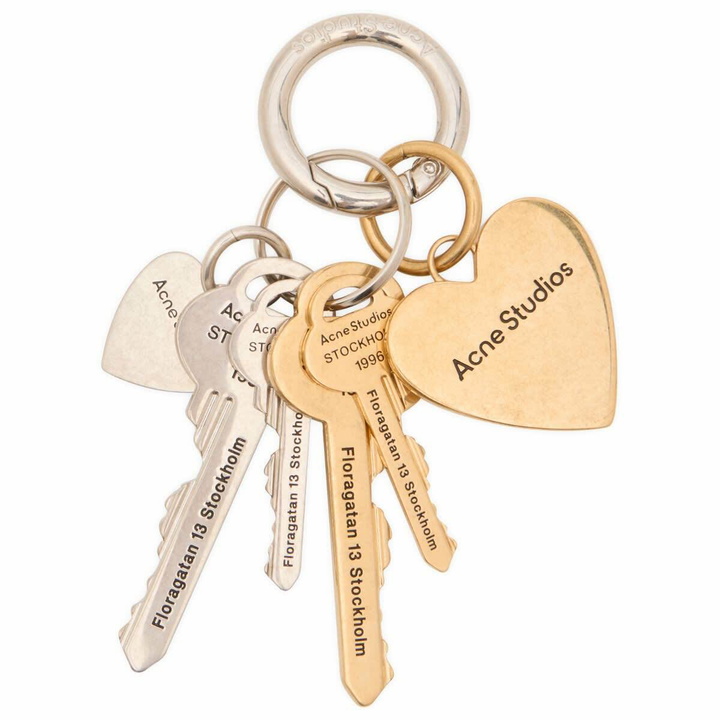 Photo: Acne Studios Men's Multi Key Chain in Gold/Silver 