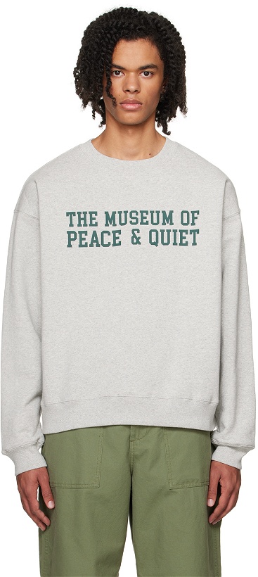 Photo: Museum of Peace & Quiet Gray Campus Sweatshirt