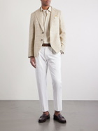 Slowear - Houndstooth Linen and Silk-Blend Blazer - Neutrals