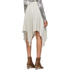 Acne Studios Grey Ilsie Stripe Suiting Skirt