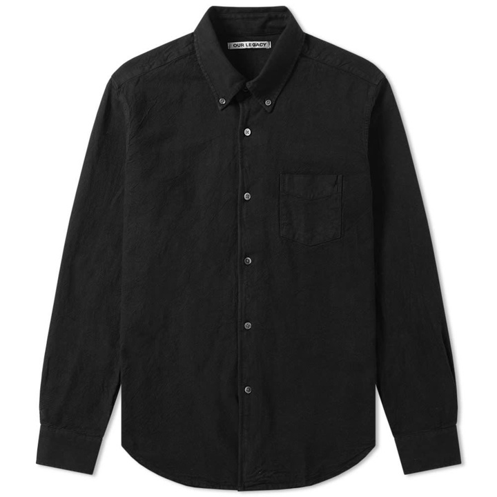 Photo: Our Legacy 1950s Shirt Heavy Black American Oxford