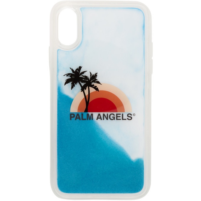 Photo: Palm Angels Blue and Multicolor Sunset iPhone 11 Pro Case
