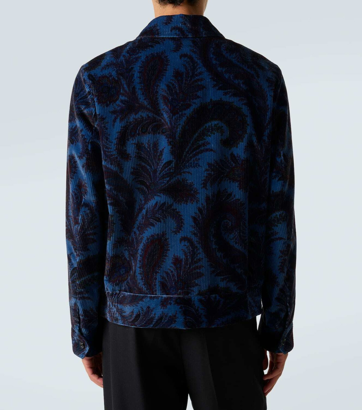 Etro Printed cotton velvet jacket