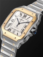 Cartier - Santos Automatic 39.8mm 18-Karat Gold Interchangeable Stainless Steel and Leather Watch, Ref. No. W2SA0006