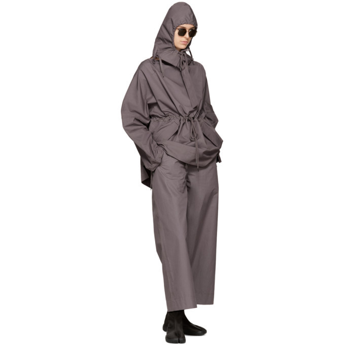 Craig Green Purple Slash Neck Hooded Blouse