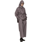 Craig Green Purple Slash Neck Hooded Blouse