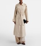 The Frankie Shop Veyron ovesized twill trench coat