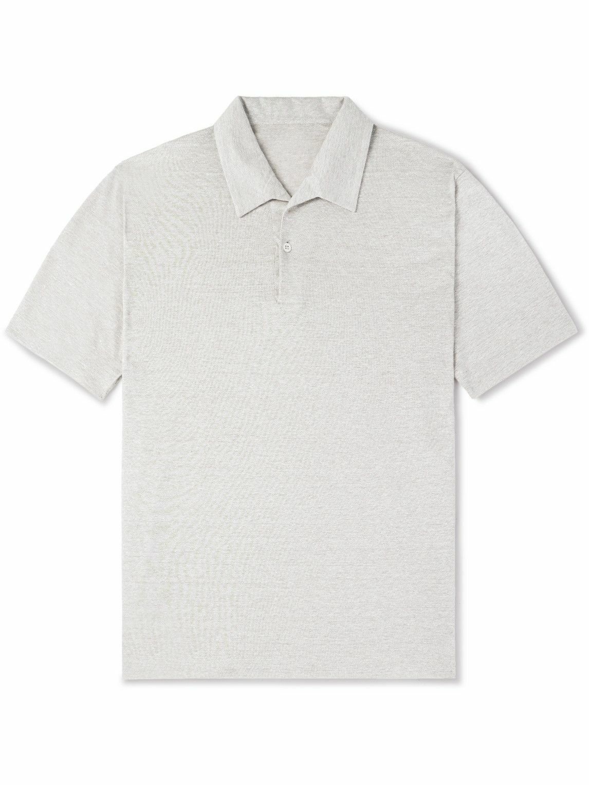 Photo: Caruso - Slim-Fit Linen and Cotton-Blend Polo Shirt - White