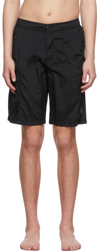 Photo: Stone Island Black Nylon Swim Shorts