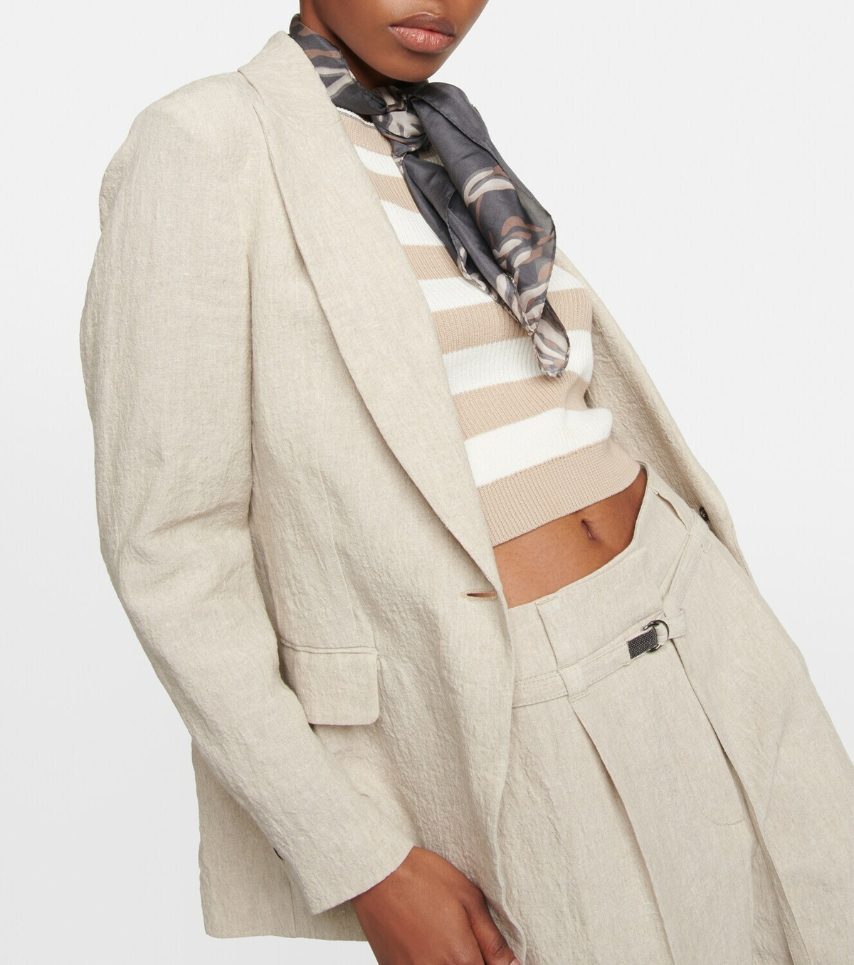 Brunello Cucinelli Brown Linen Blazer
