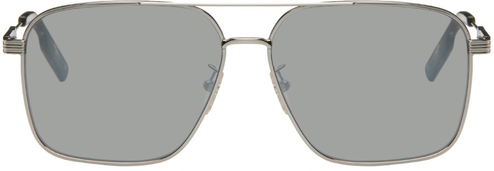 Photo: ZEGNA Silver Aviator Sunglasses