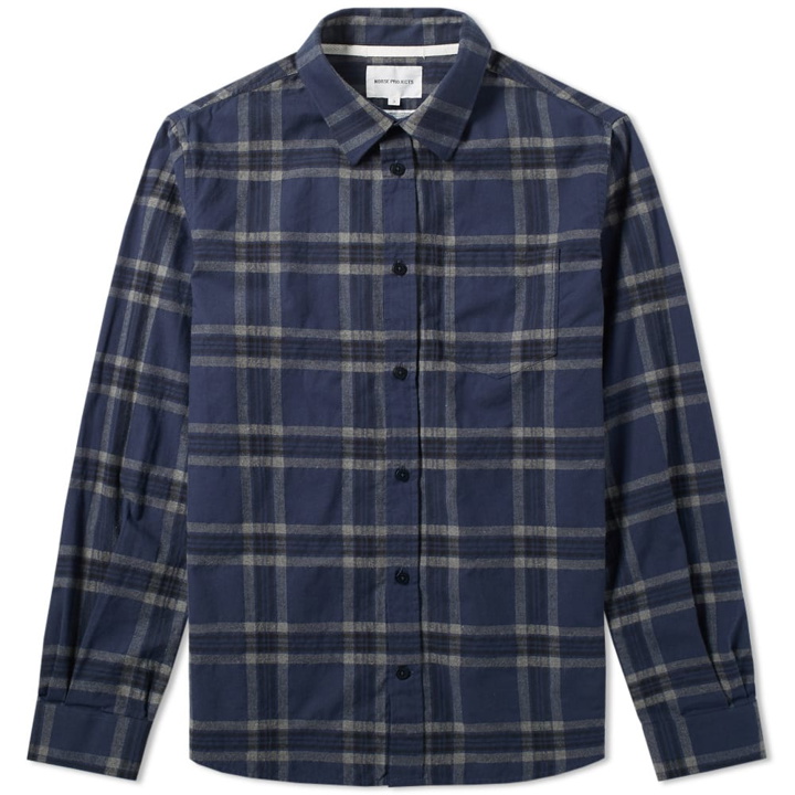 Photo: Norse Projects Osvald Melange Twill Check Shirt