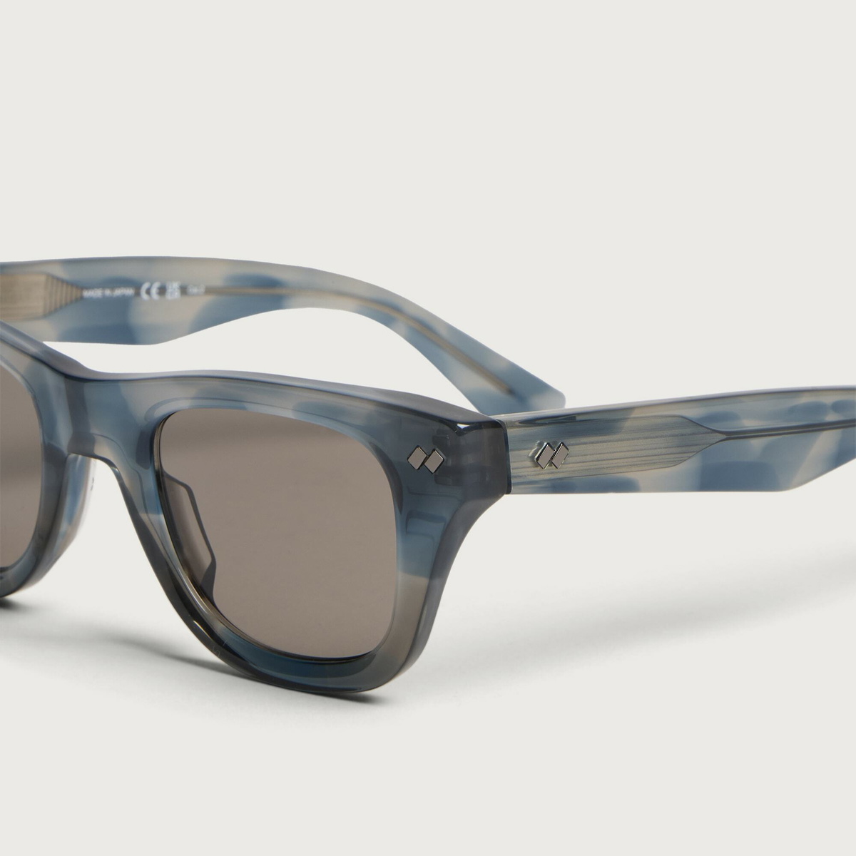 Bottega Veneta Eyewear Men's Bottega Veneta BV1486S Bold Ribbon Stud Sunglasses in Blue/Brown