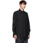 Valentino Black Wool Semiover Fit Shirt