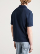 LOEWE - Slim-Fit Logo-Embroidered Cotton-Piqué Polo Shirt - Blue