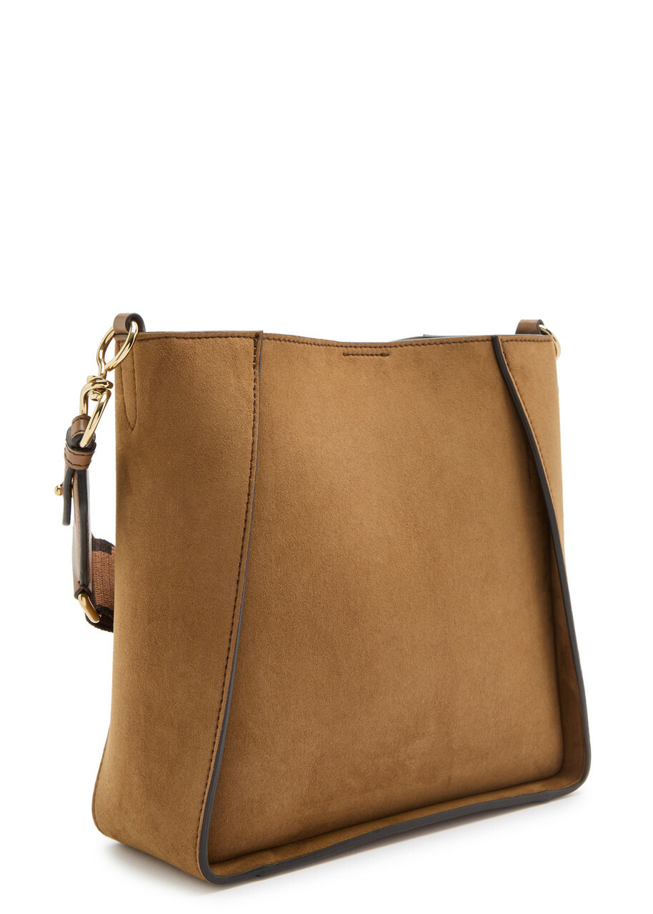 Stella Mccartney Stella Logo Mini Faux Suede Cross-body bag - Brown - One Size