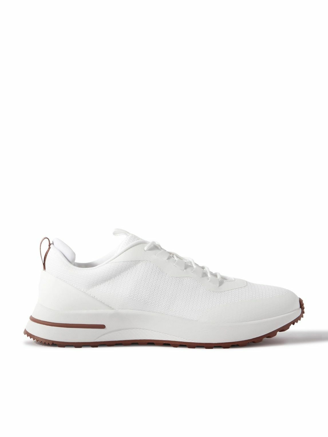 Photo: Loro Piana - Weekend Walk Leather-Trimmed Mesh Sneakers - White