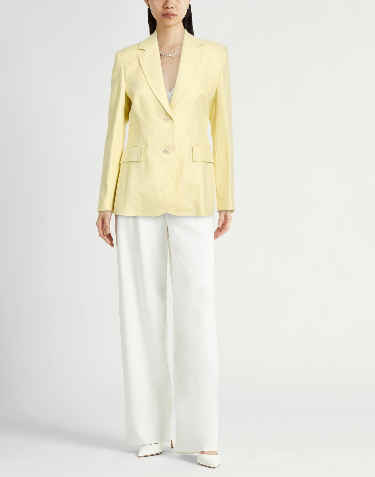 Agnona Womens Blazer Pastel in Yellow