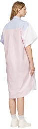 Maison Kitsuné Multicolor Short Sleeve Shirt Dress
