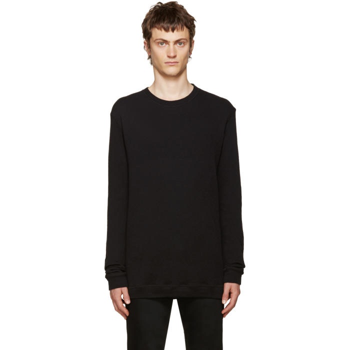 Naked and Famous Denim Black Double-Face Crewneck Naked and Famous Denim