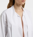 Alaïa Scarf cotton blouse