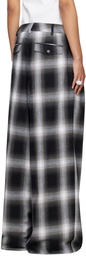 LU'U DAN White & Black Check Trousers