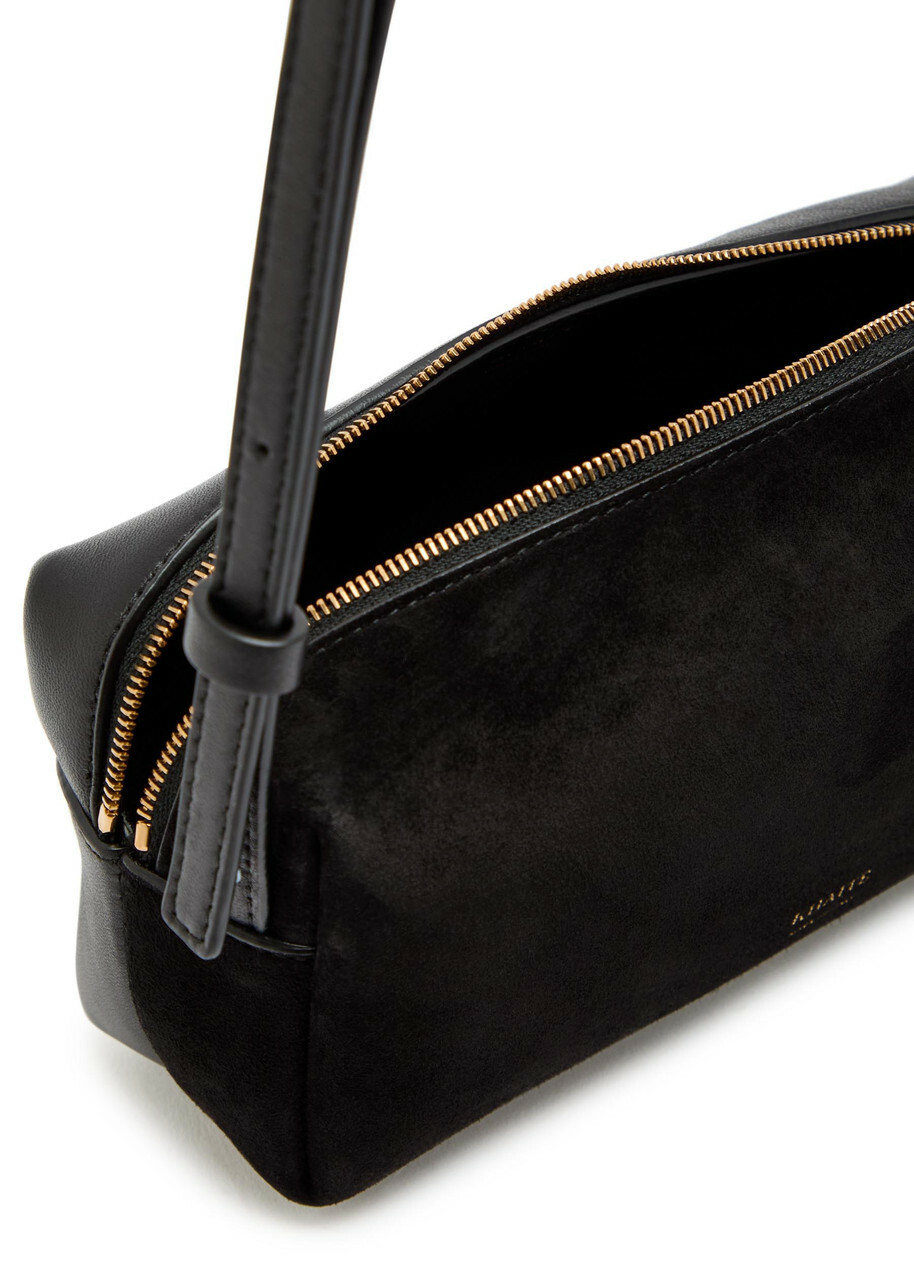 Khaite Kye Mini Suede and Leather Cross-body bag - Black - One Size