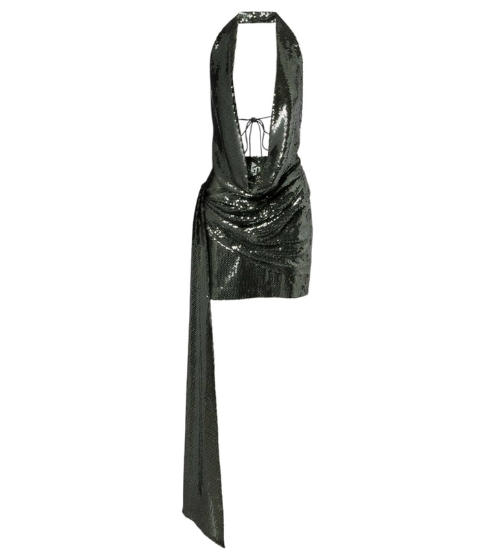 Photo: Alex Perry Draped halterneck sequined minidress