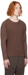 HOMME PLISSÉ ISSEY MIYAKE Brown Monthly Color September Long Sleeve T-Shirt