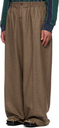 Martine Rose Brown Extreme Wide Leg Tailored Trousers
