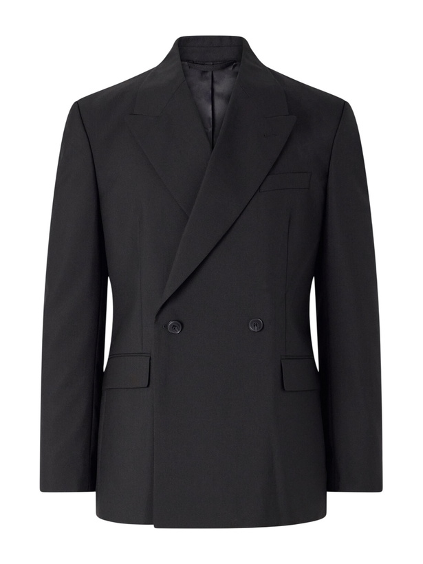 Photo: mfpen - Double Breasted Wool Jacket - Black