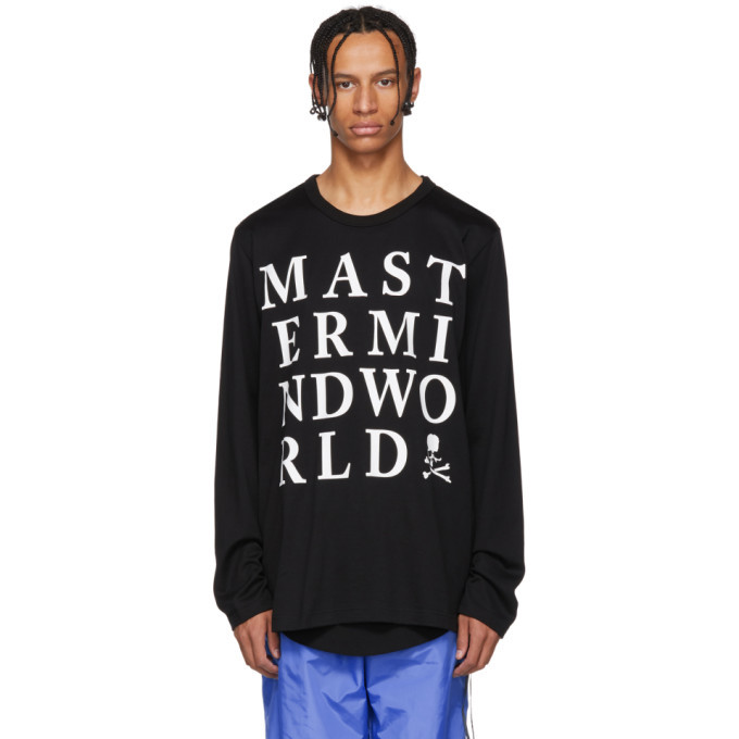 Photo: mastermind WORLD Black Letters Long Sleeve T-Shirt