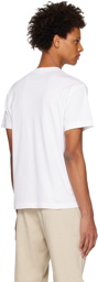 Stone Island White Embroidered T-Shirt