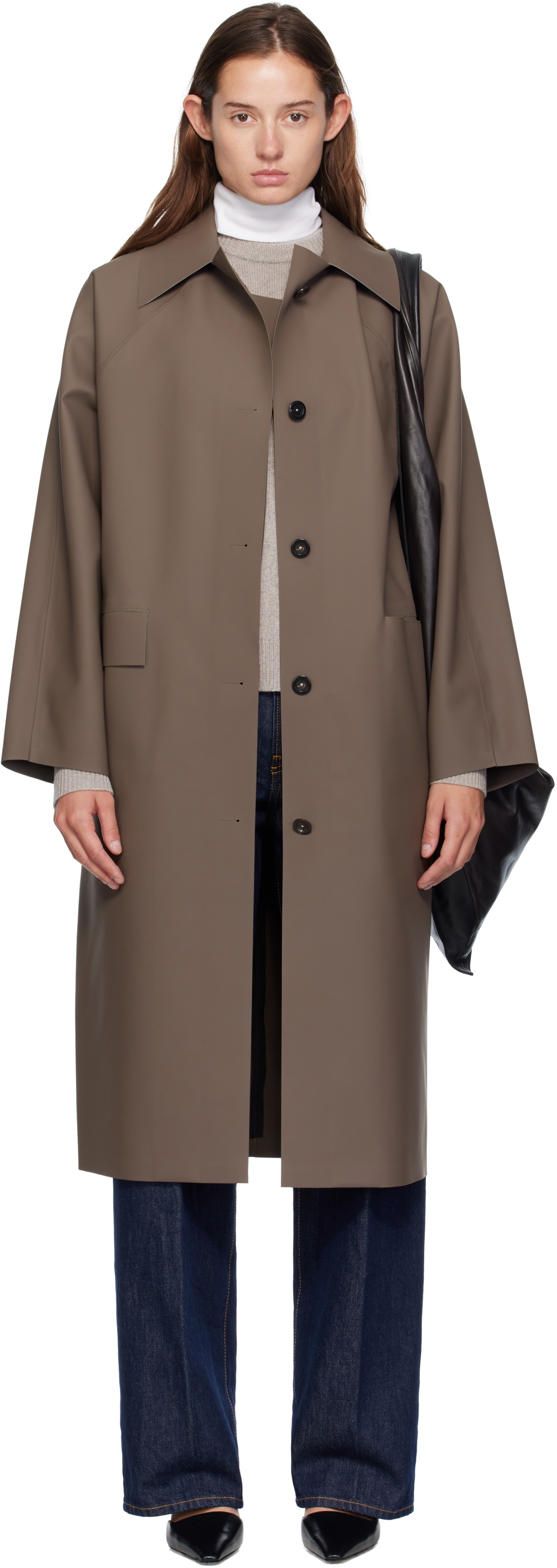 KASSL Editions Taupe Original Below Rubber Coat