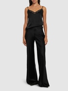 ALBERTA FERRETTI Satin Flared Pants