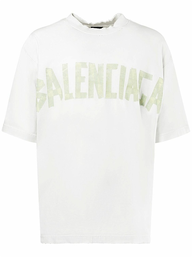 Photo: BALENCIAGA - Tape Type Vintage Cotton T-shirt