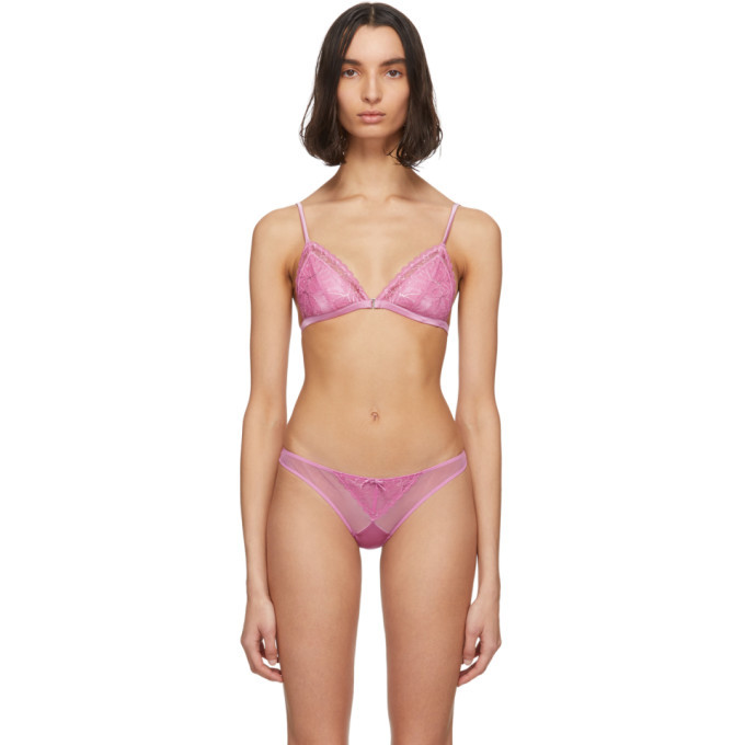 Photo: Fleur du Mal Pink Gardenia Triangle Bra