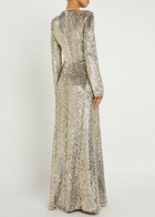 Simkhai Beatrice Sequin-embellished Gown Gold