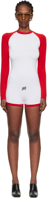 Photo: Jean Paul Gaultier White & Red 'The Bicolor Junior Gaultier' Romper