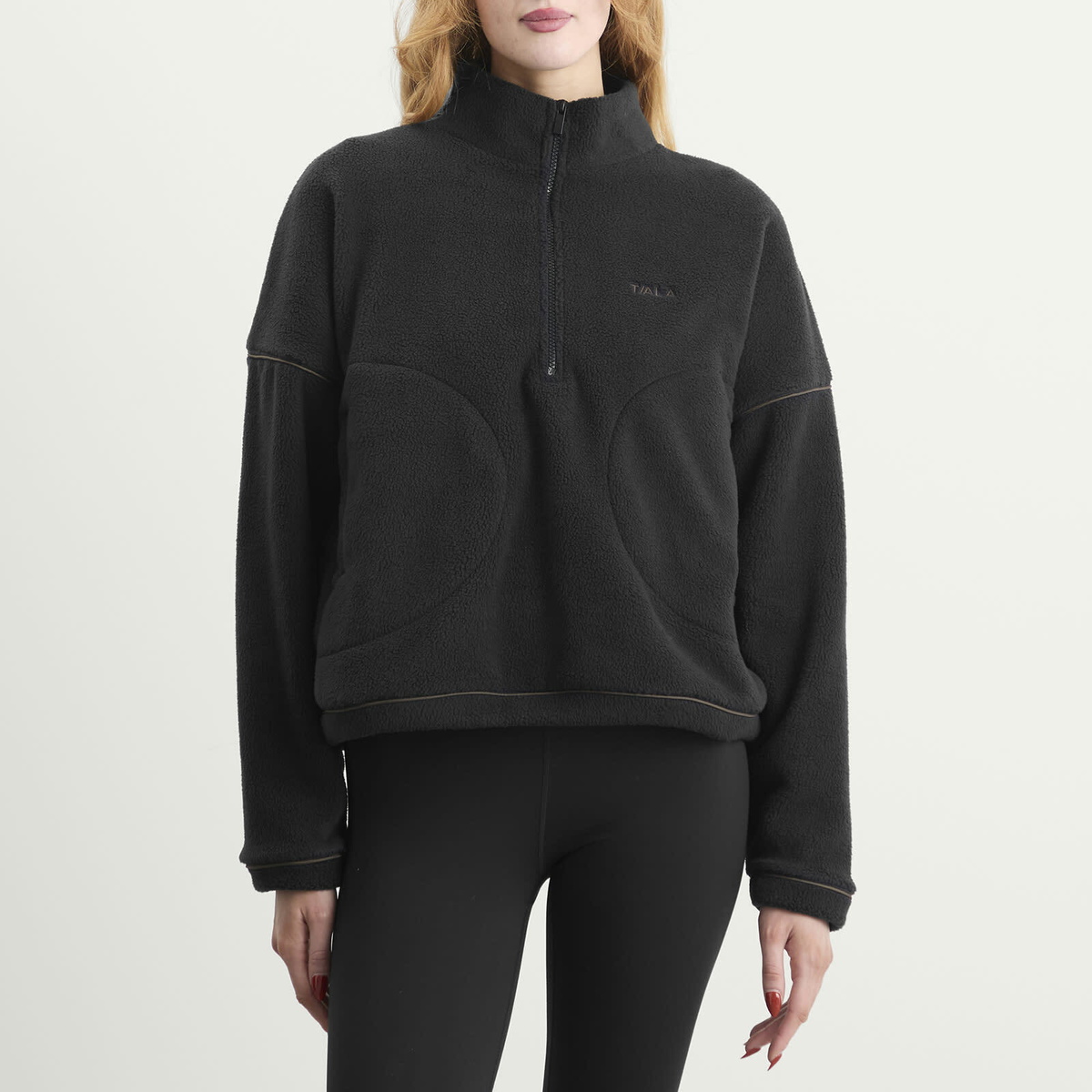 TALA Women's 1/4 Zip Fleece Jacket in Black